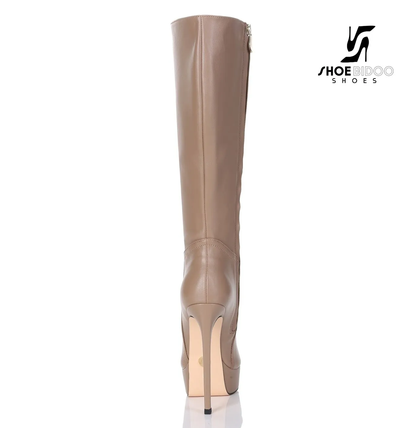 Giaro Giaro Platform knee boots SARAYA in taupe with 14cm heels