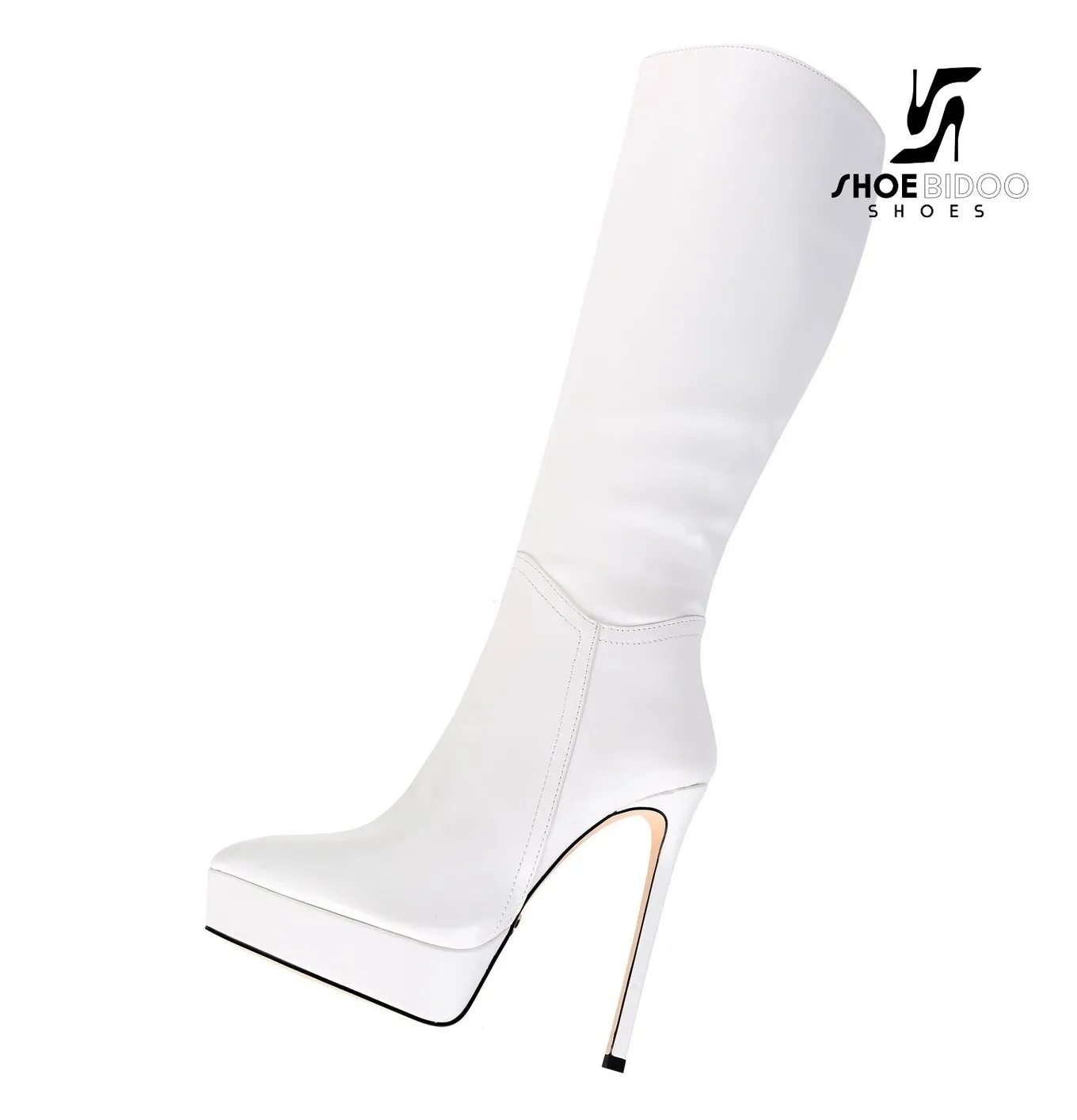 Giaro Giaro Platform knee boots SARAYA in white with 14cm heels