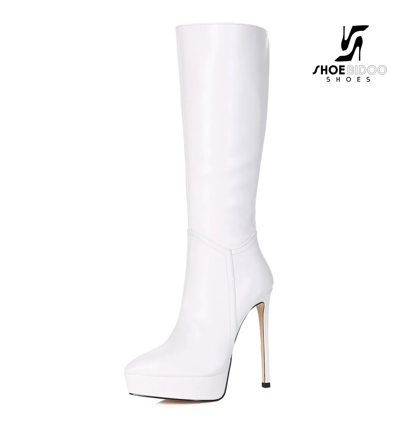 Giaro Giaro Platform knee boots SARAYA in white with 14cm heels