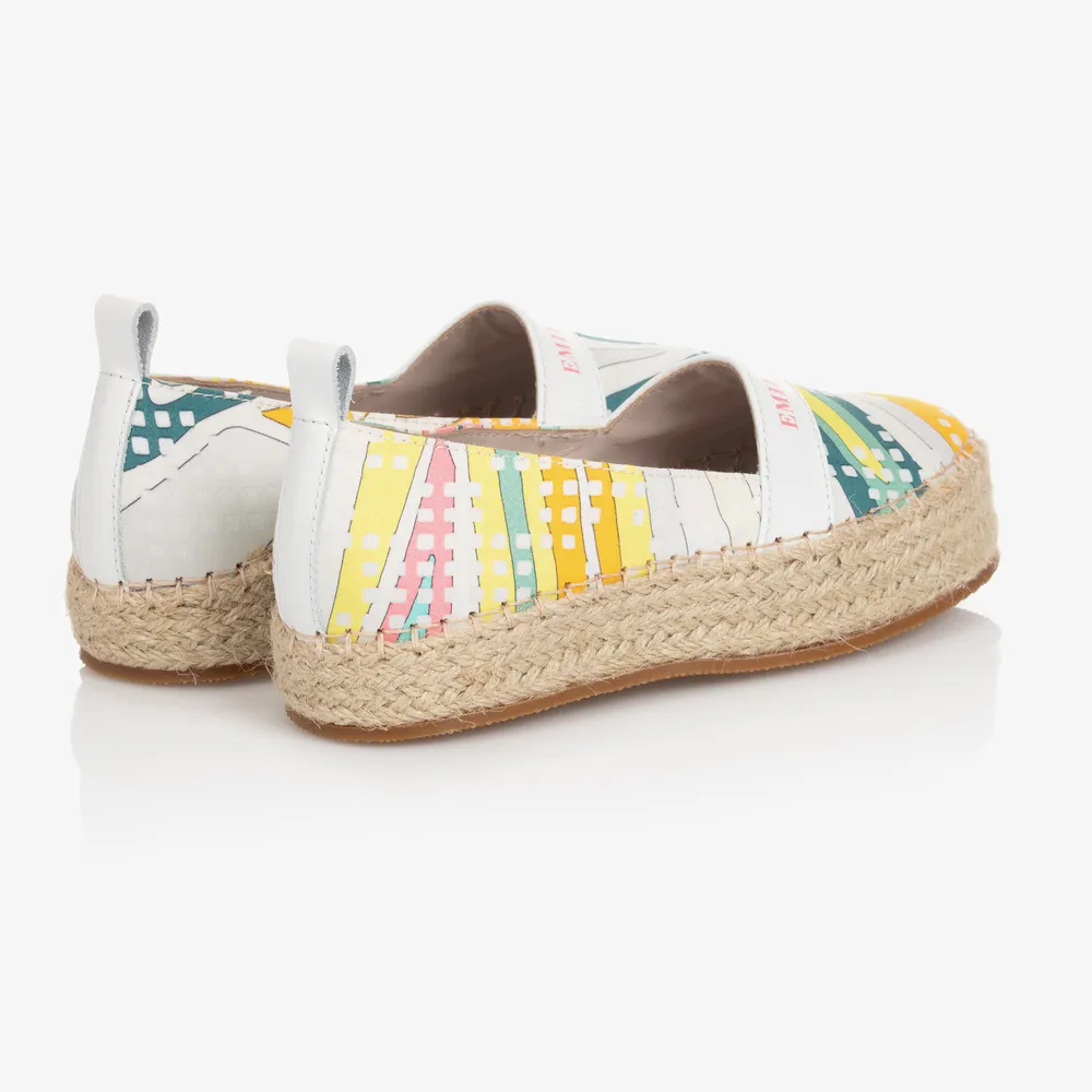 Girls Ivory Logo Espadrilles