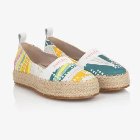 Girls Ivory Logo Espadrilles