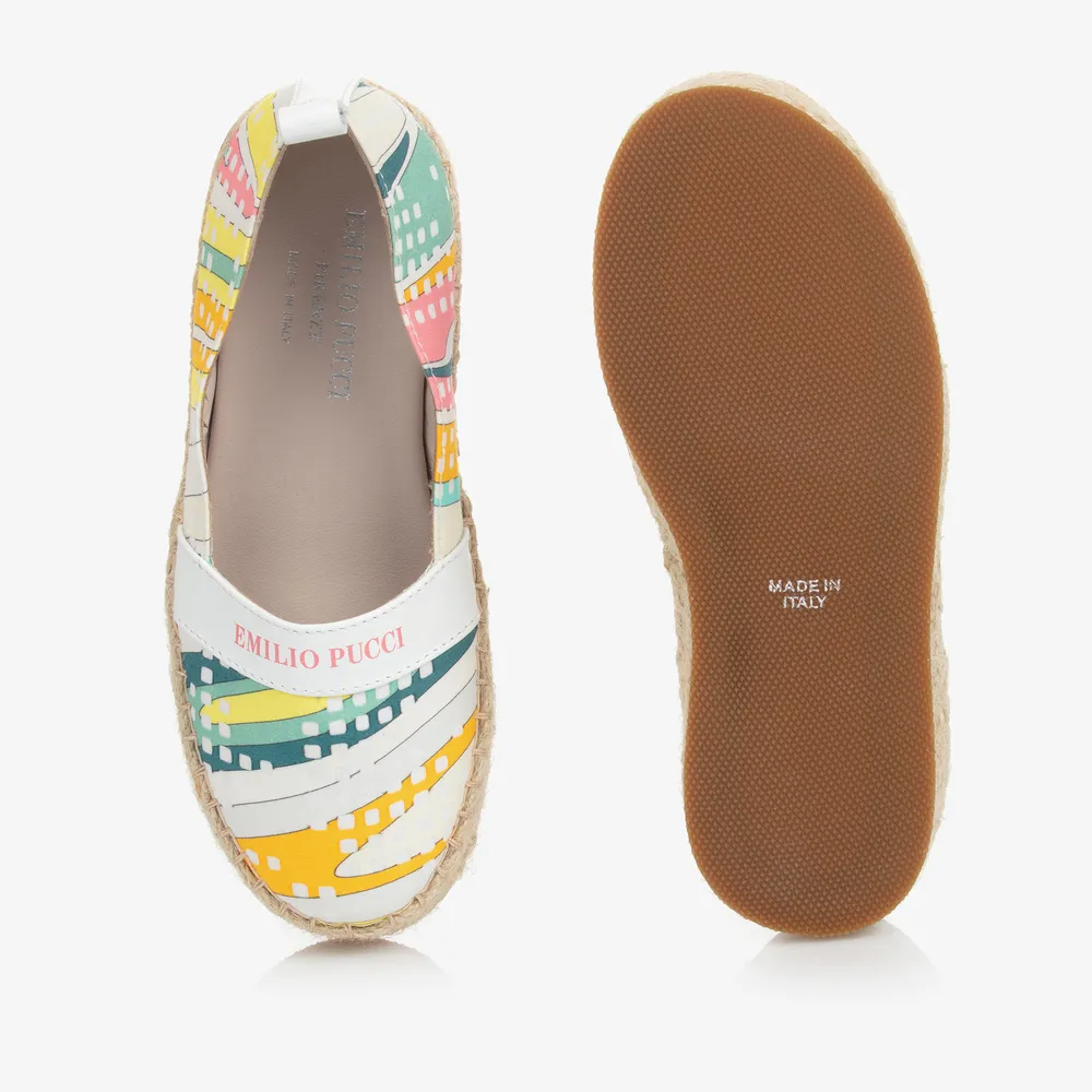 Girls Ivory Logo Espadrilles