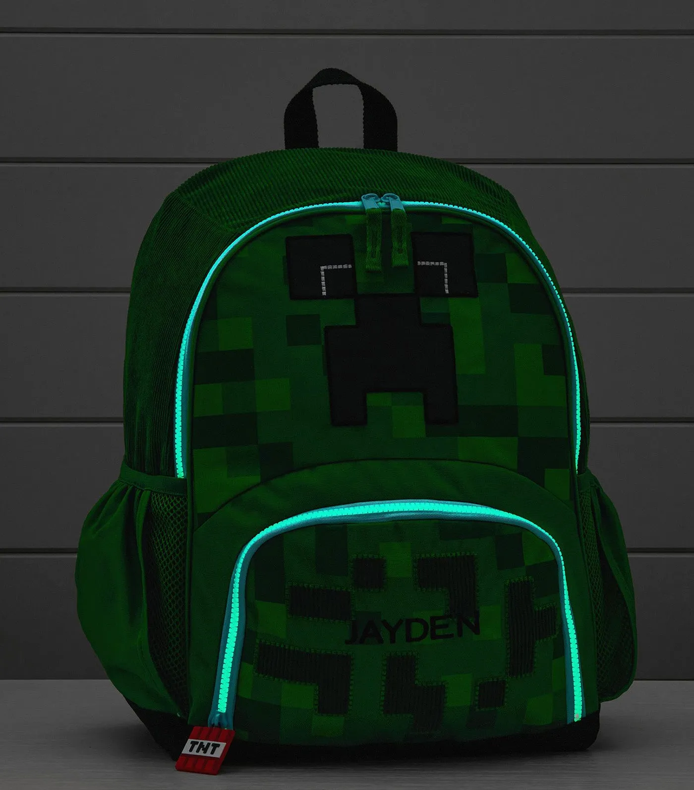 Glow-in-the-Dark Mackenzie Minecraft Creeper Backpacks