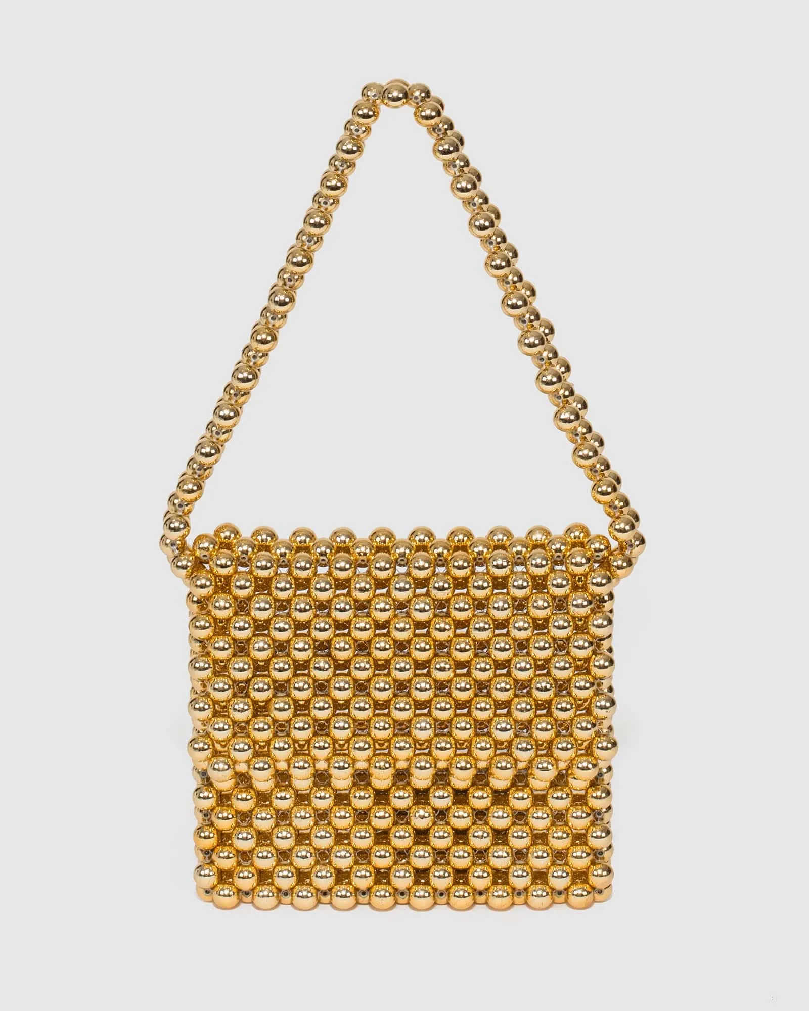 Gold Beaded Shoulder Bag