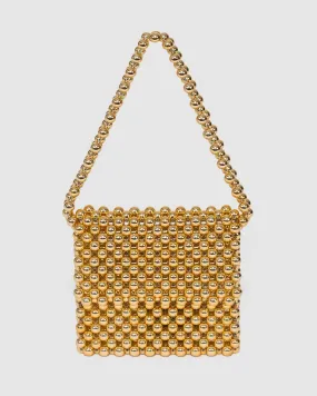 Gold Beaded Shoulder Bag