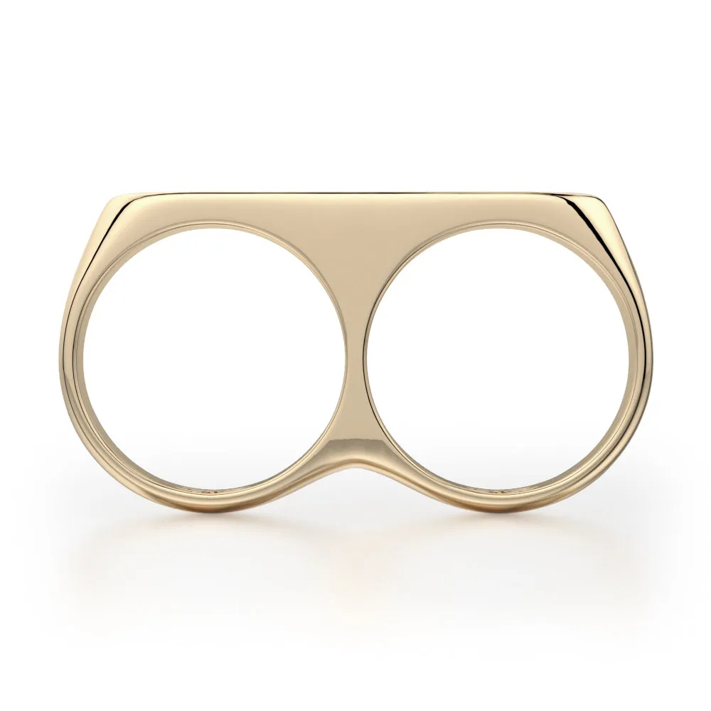 Dual Flat Gold Ring