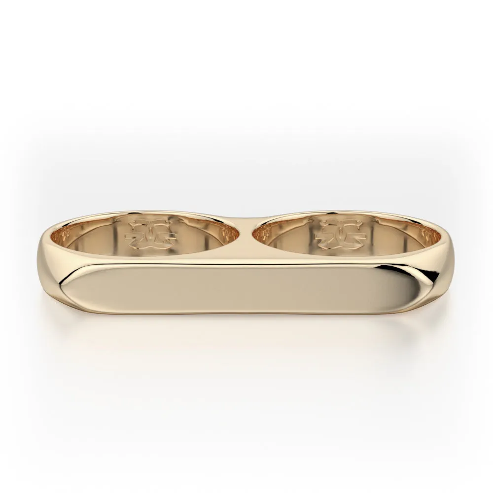 Dual Flat Gold Ring