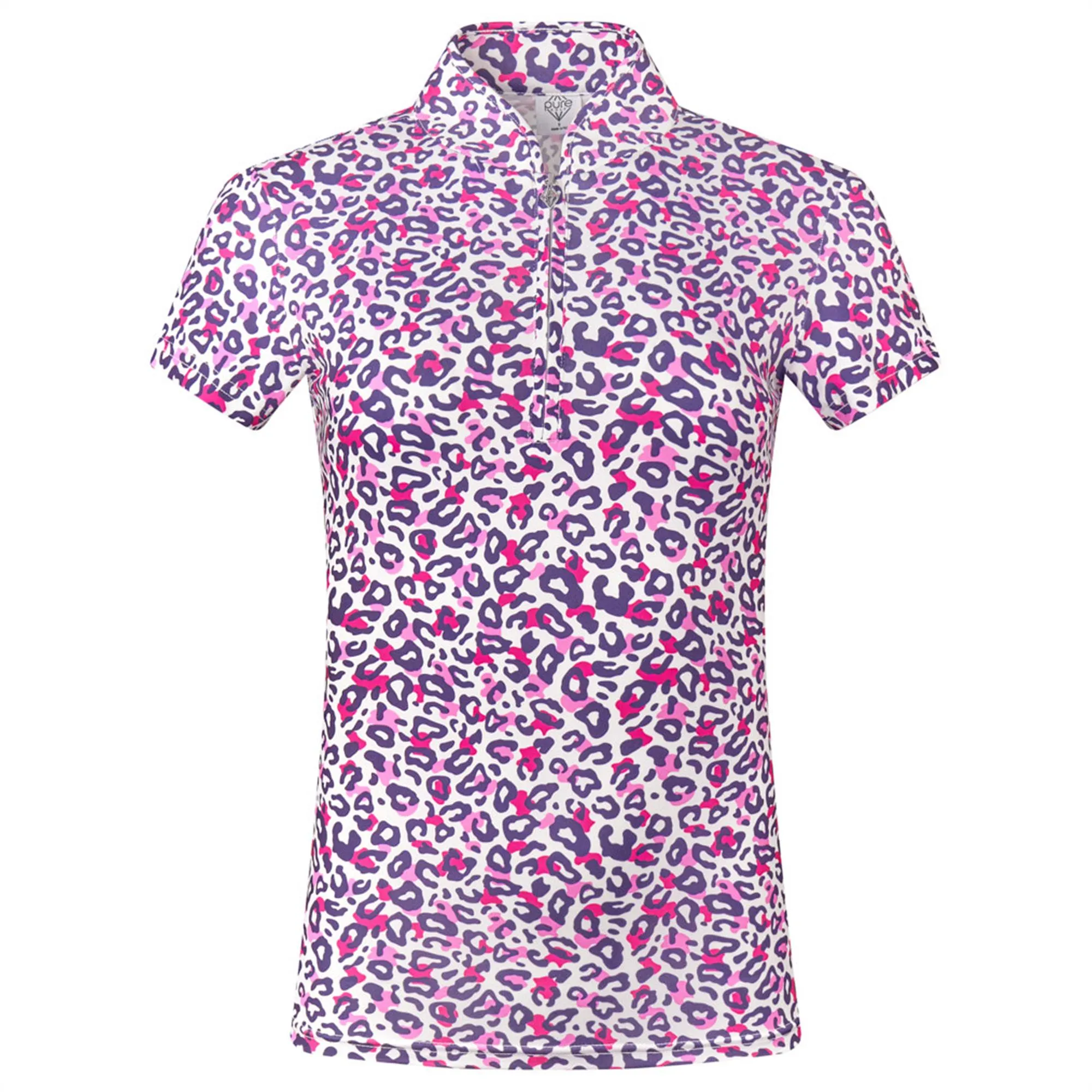 Golf Polo Shirt Leo Pop for Women by Pure Golf Rise