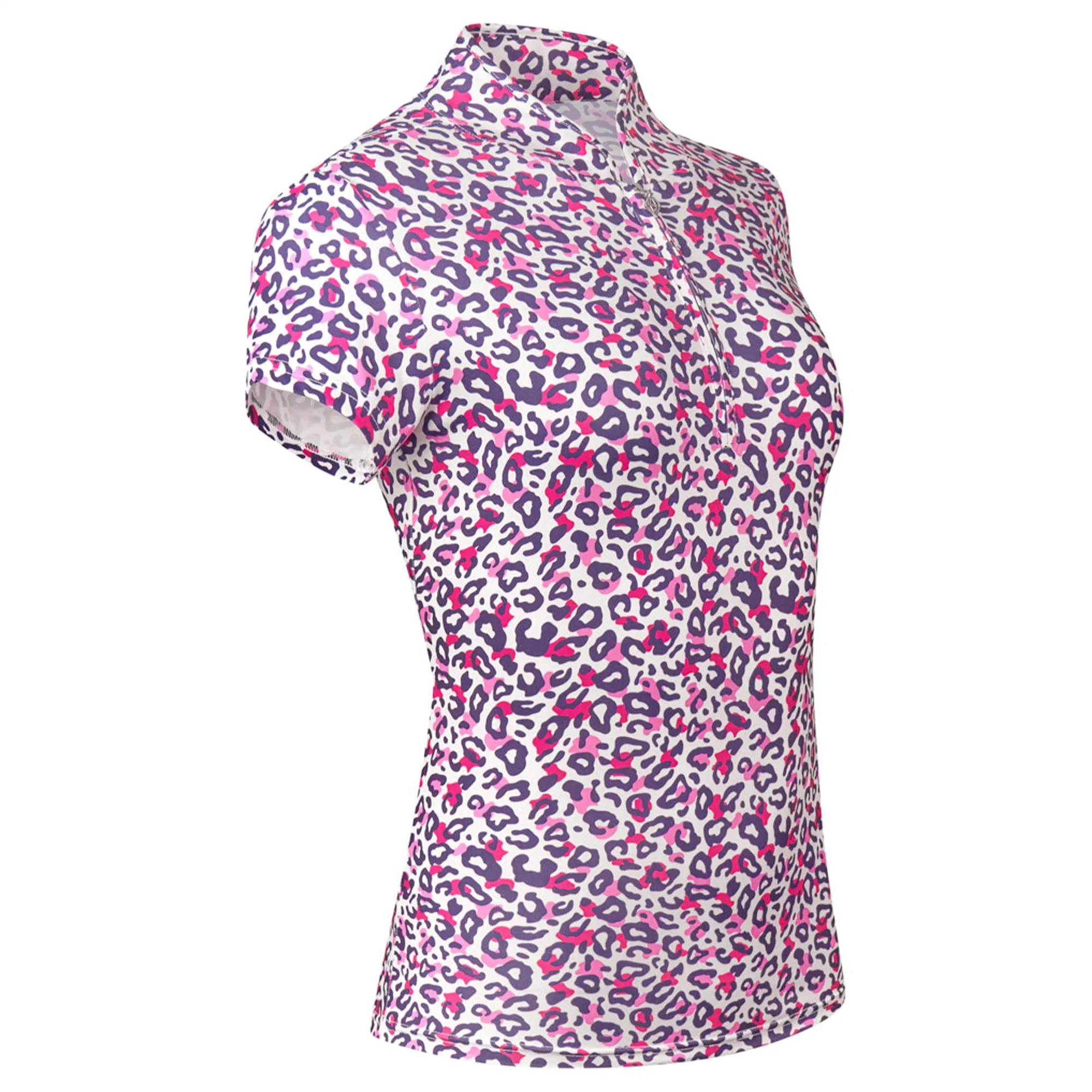 Golf Polo Shirt Leo Pop for Women by Pure Golf Rise