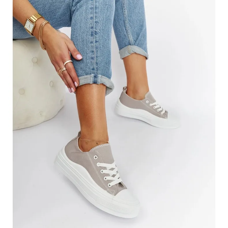 Gray Blais platform sneakers grey