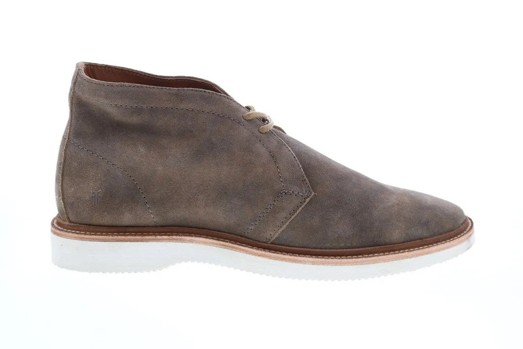 Gray Suede Lace Up Chukka Boots for Men - Frye Paul Light Chukka 80761