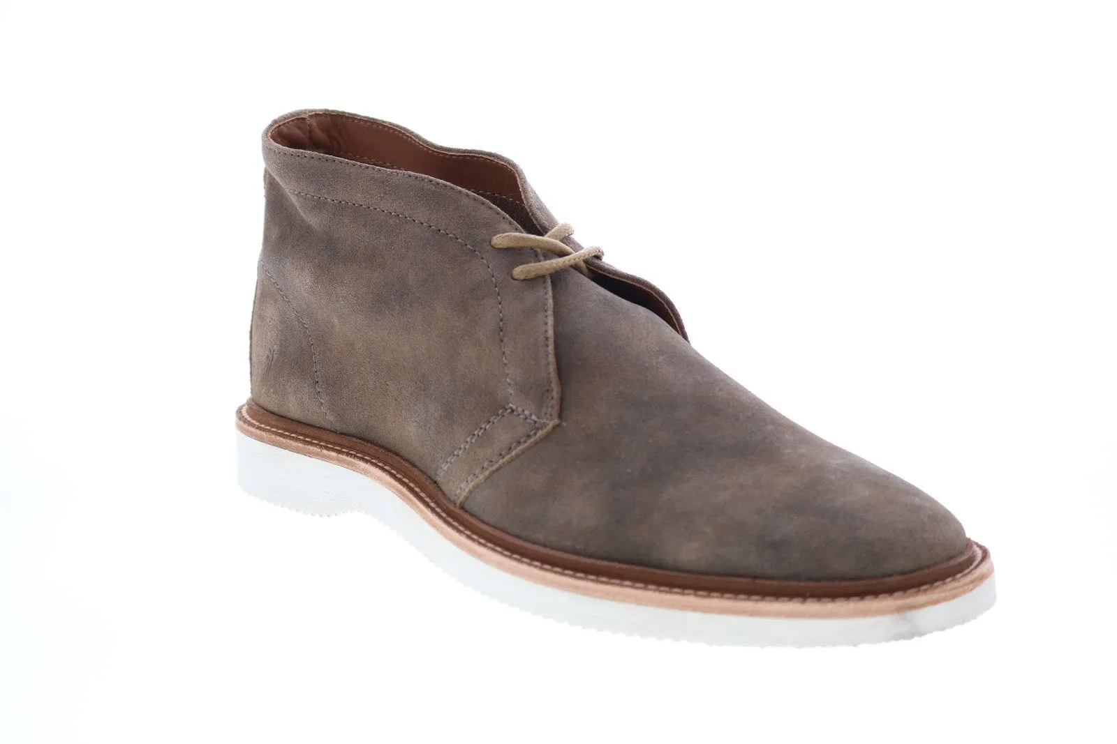 Gray Suede Lace Up Chukka Boots for Men - Frye Paul Light Chukka 80761