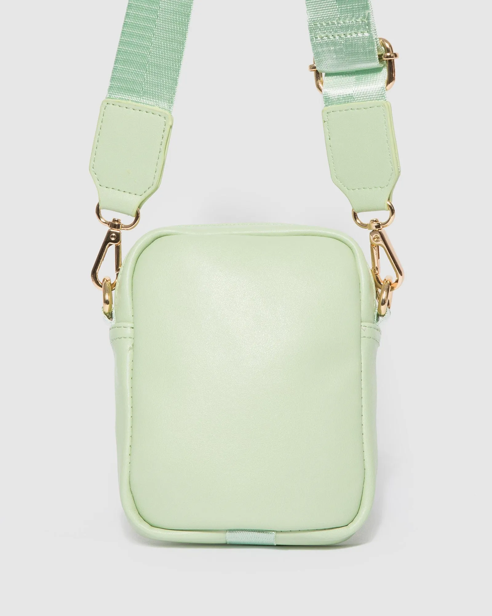 Green Emma Lock Crossbody Bag