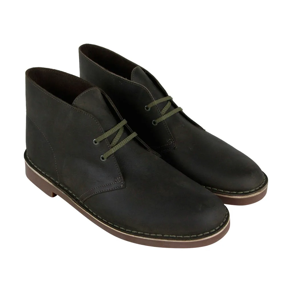 Green Leather Chukka Boots by Clarks Bushacre 2 for Men