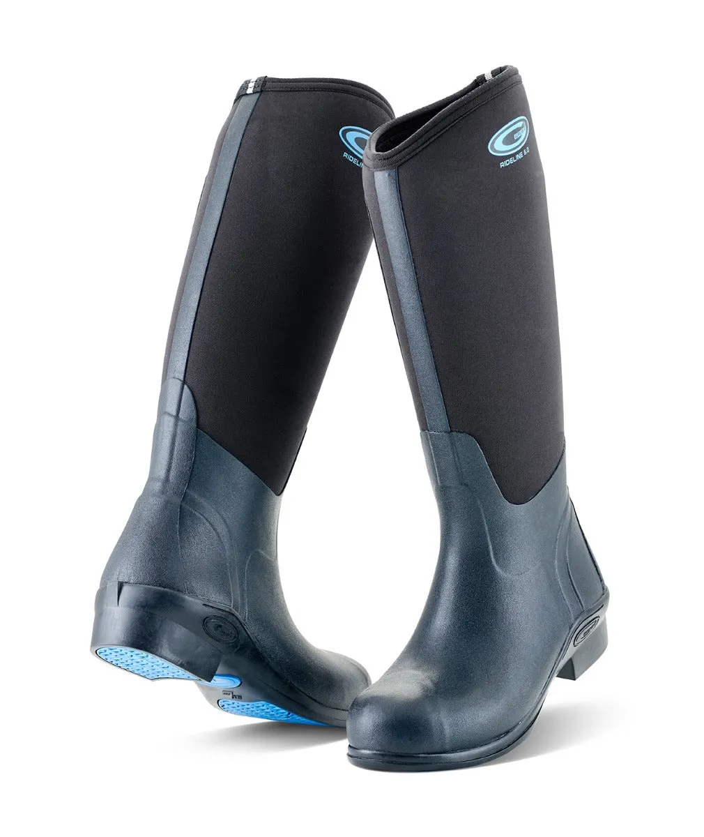 Grubs Women's Waterproof Riding Boots - Black/Blue