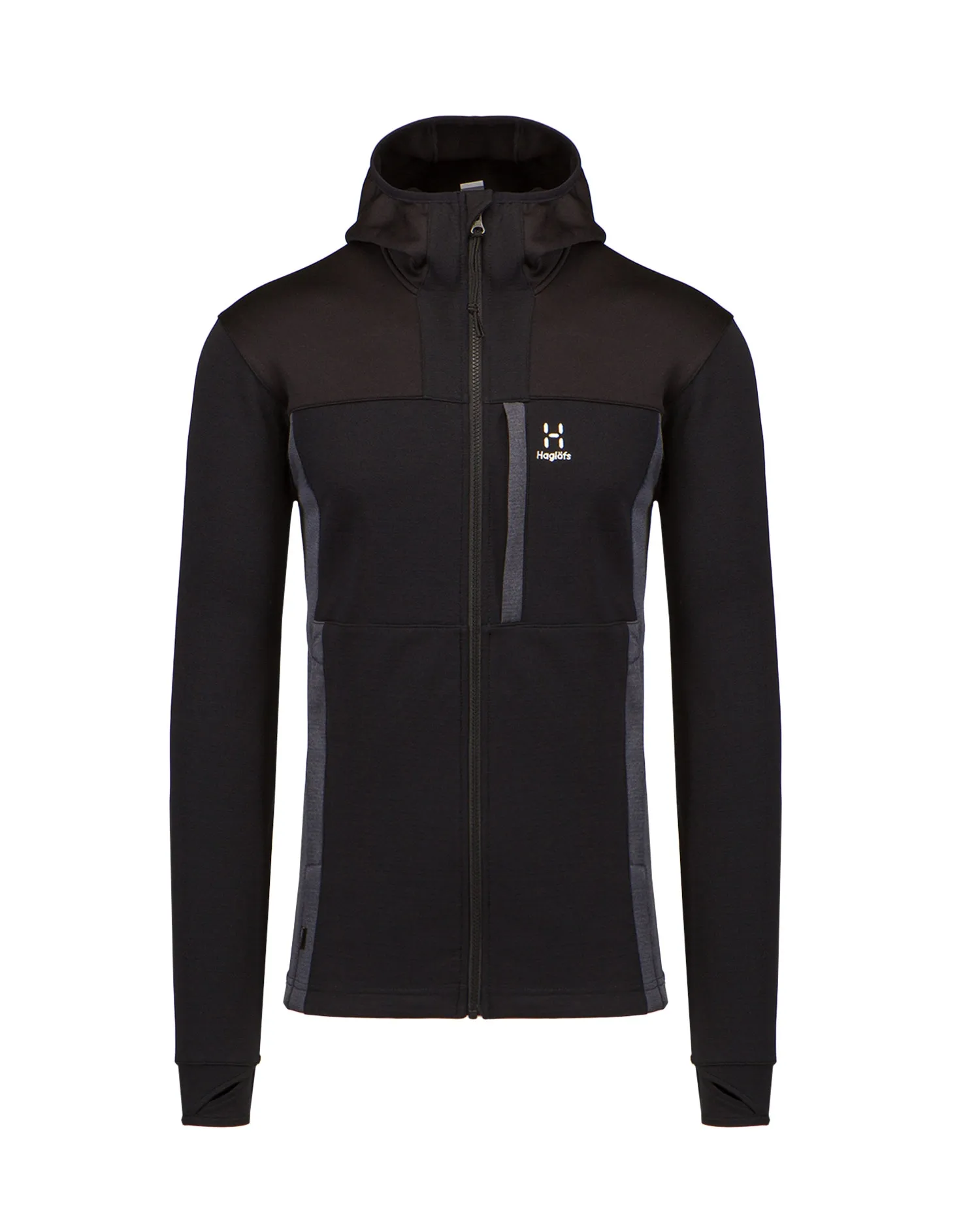 HAGLOFS VASSI MID HOOD sweatshirt 605051-2ct-true-black-magnetite