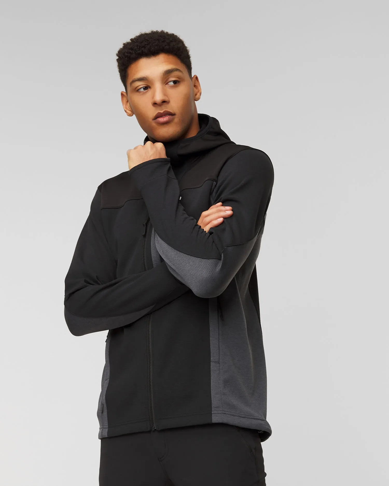 HAGLOFS VASSI MID HOOD sweatshirt 605051-2ct-true-black-magnetite