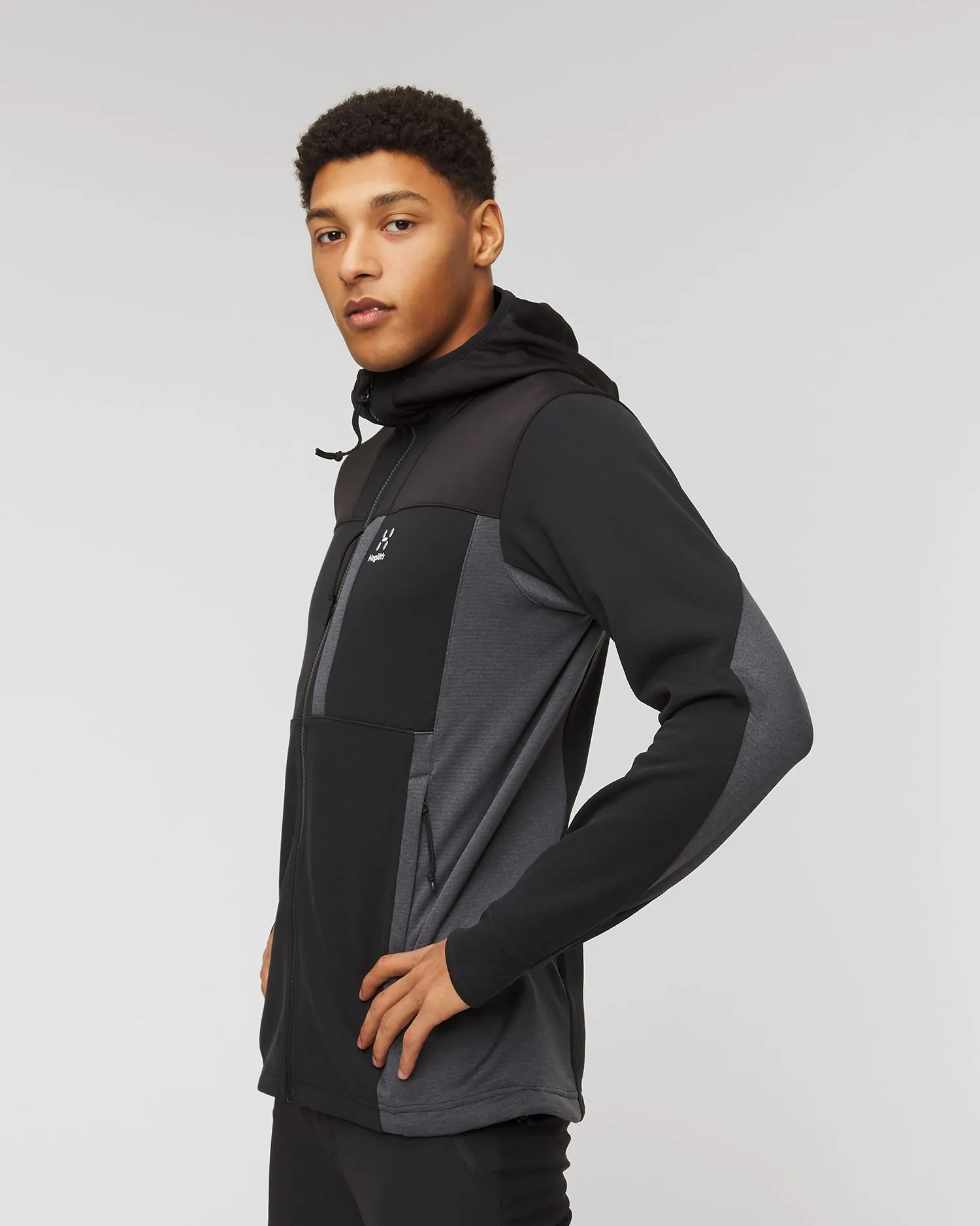 HAGLOFS VASSI MID HOOD sweatshirt 605051-2ct-true-black-magnetite