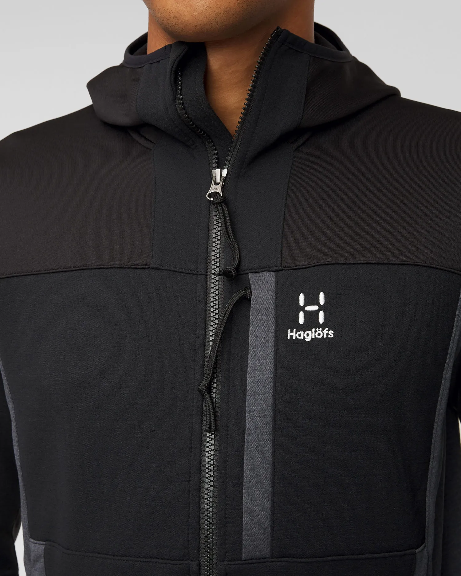 HAGLOFS VASSI MID HOOD sweatshirt 605051-2ct-true-black-magnetite