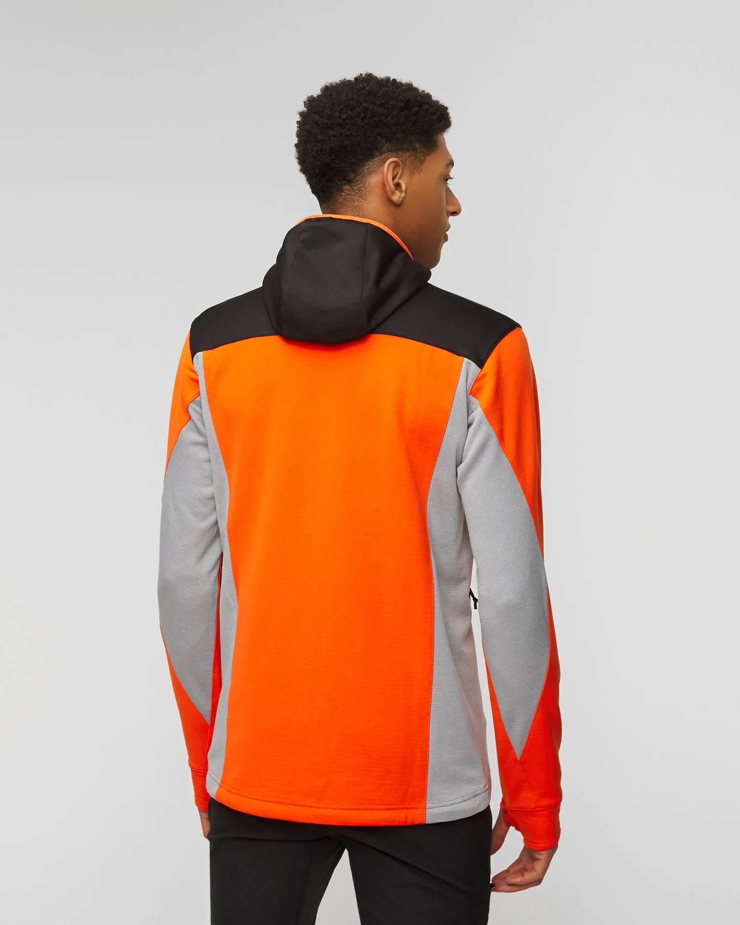 HAGLOFS VASSI MID HOOD sweatshirt 605051-4qy-flame-orange-concrete