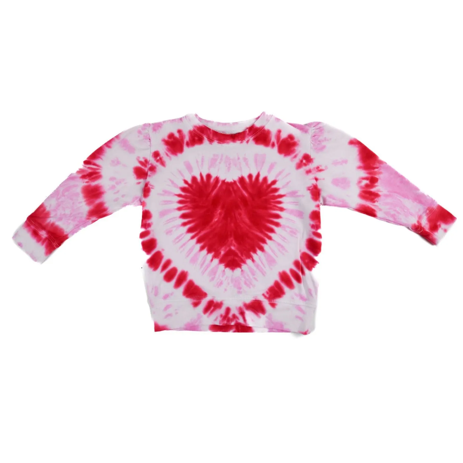 Heart Tie Dye Sweatshirt - Colorful Heart Print Sweater