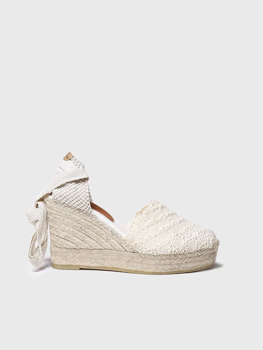 High wedge espadrilles with ribbons - MARTINA