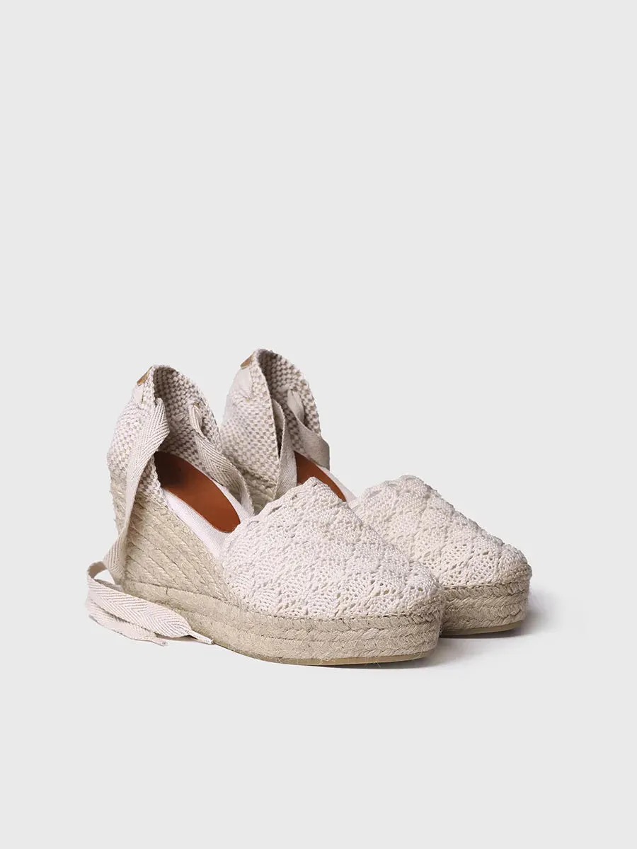 High wedge espadrilles with ribbons - MARTINA