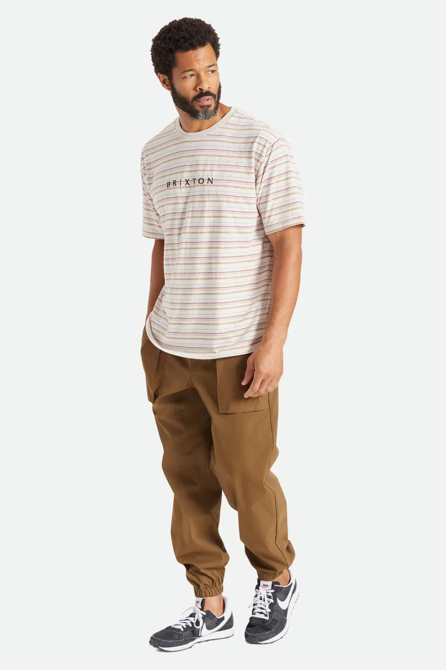 Hilt Boxy Alpha Line S/S Knit - White/Mojave/Beige