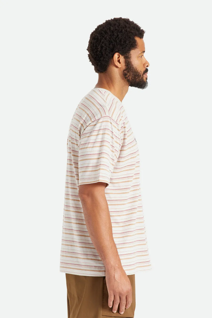 Hilt Boxy Alpha Line S/S Knit - White/Mojave/Beige