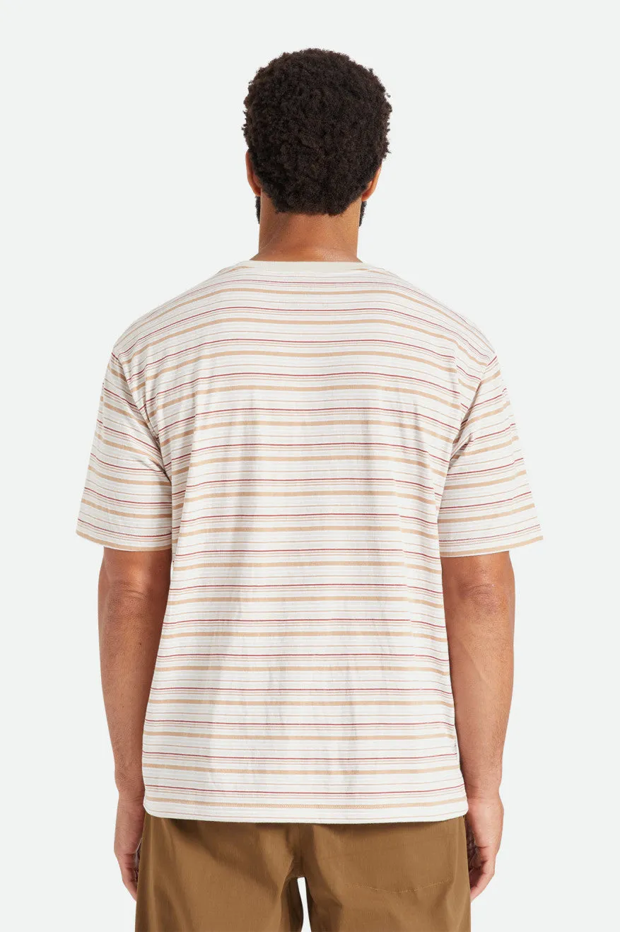 Hilt Boxy Alpha Line S/S Knit - White/Mojave/Beige