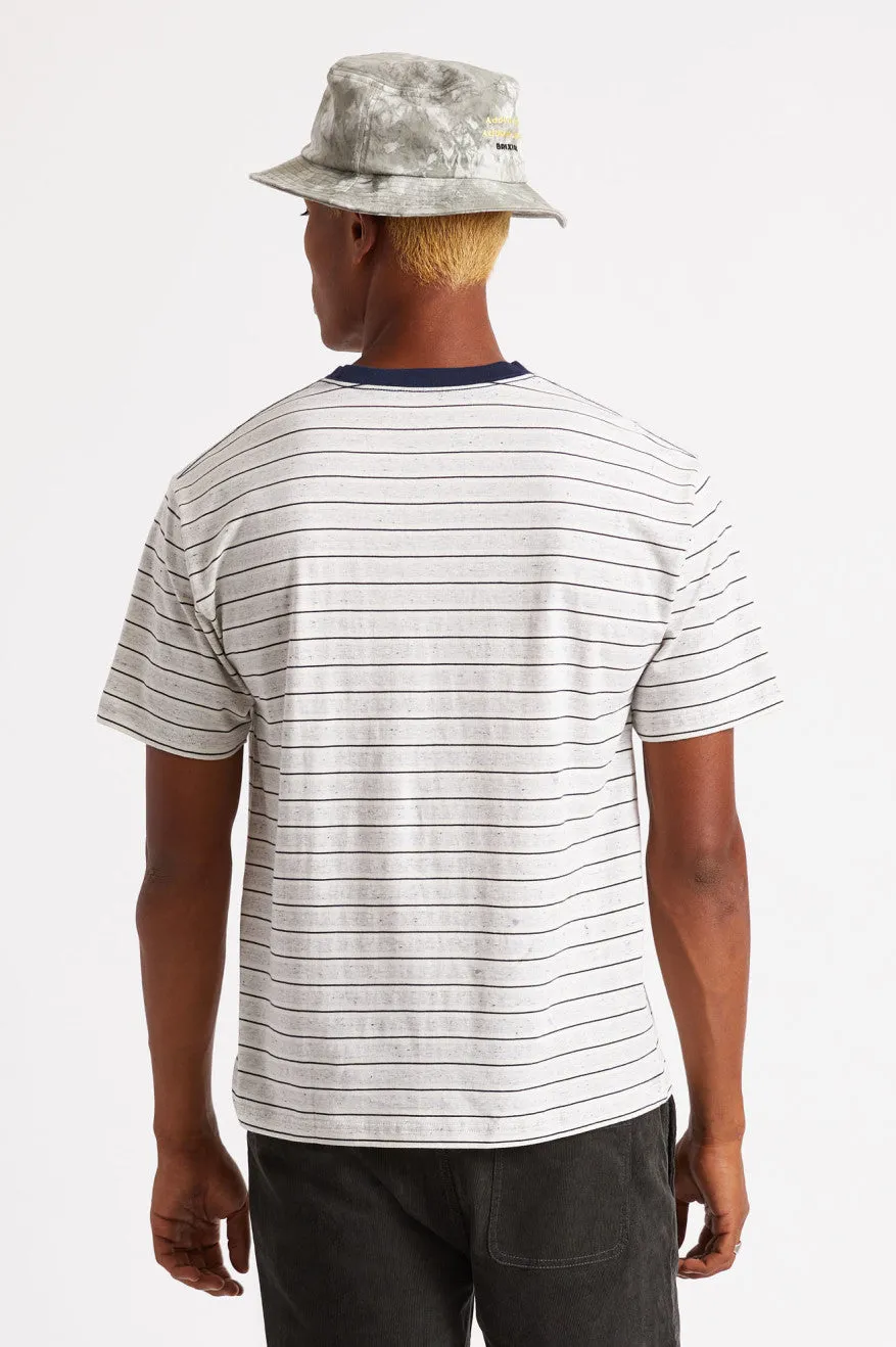 Hilt Melter S/S Knit - Off White/Ash/Washed Navy