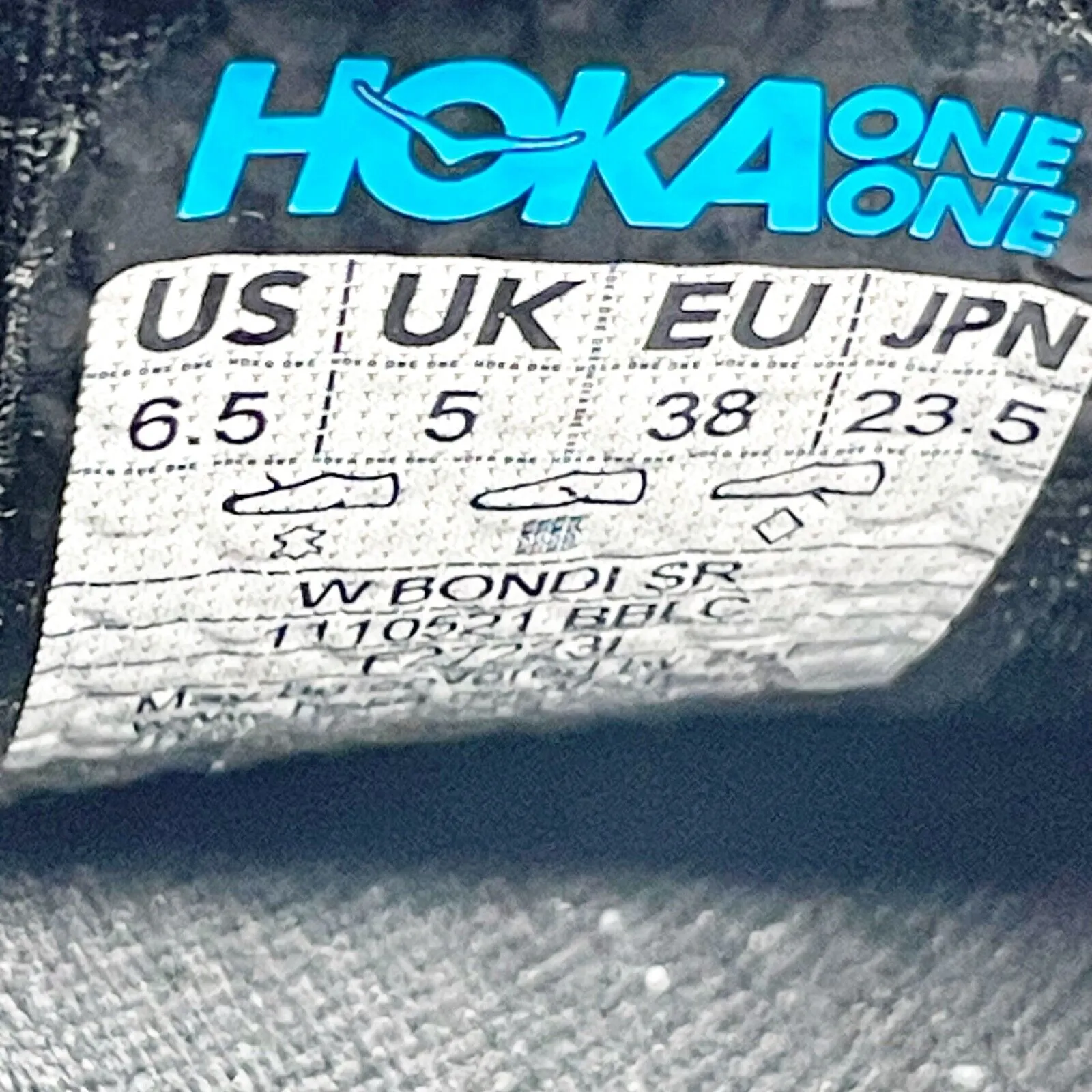 Hoka One One Womens Bondi SR 1110521 BBLC Black Running Shoes Sneakers Size 6.5