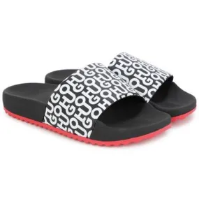 Hugo Boss Black Printed Slides