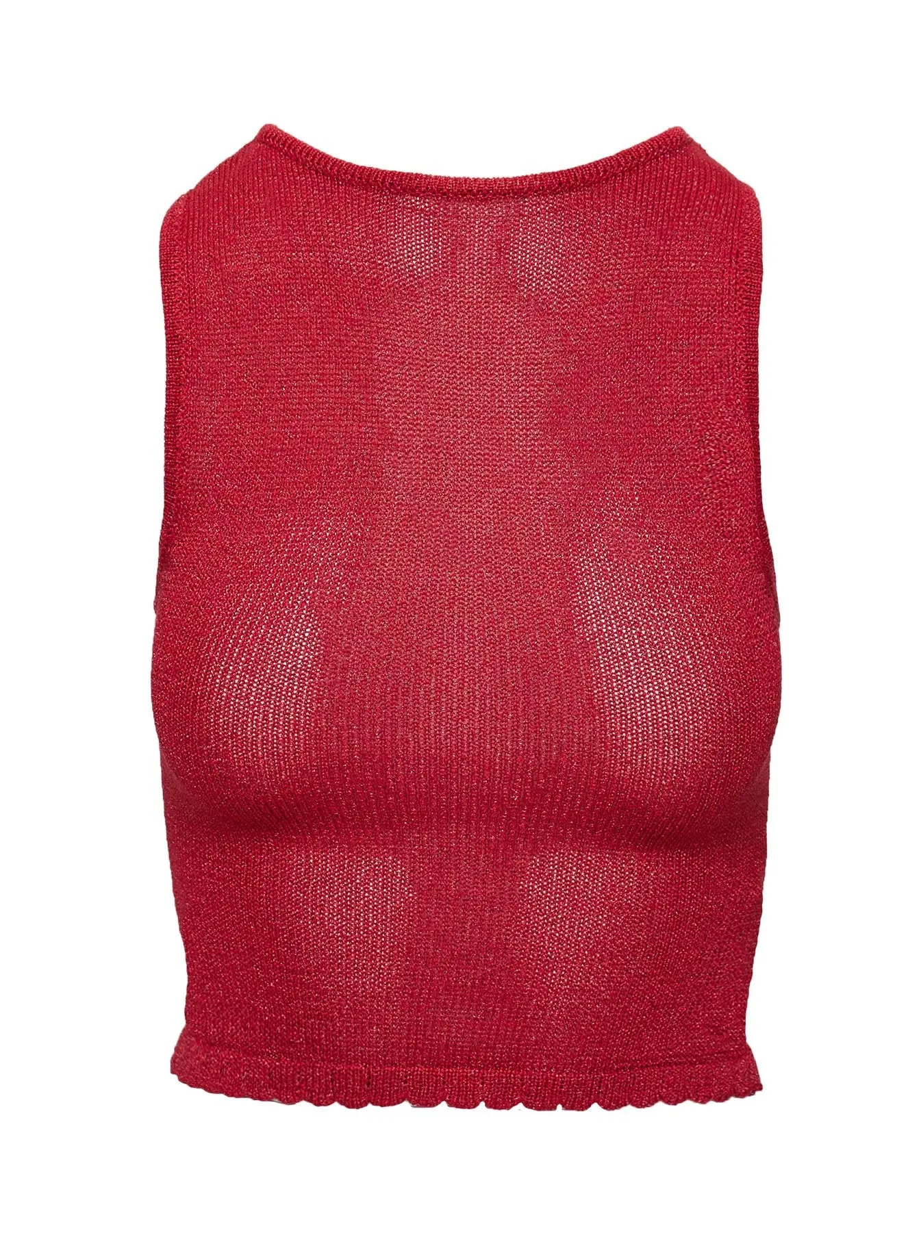 Red Curve Knit Top for Hugs and Kisses