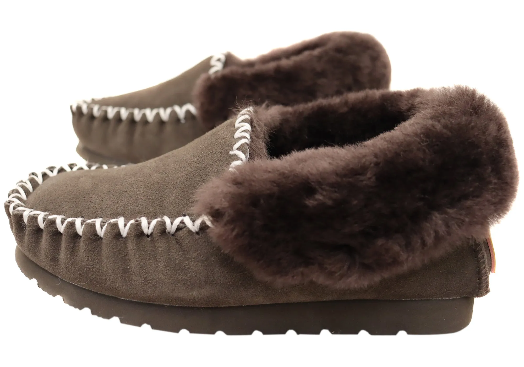 Hush Puppies Shaggy Mens Comfortable Moccasin Slippers