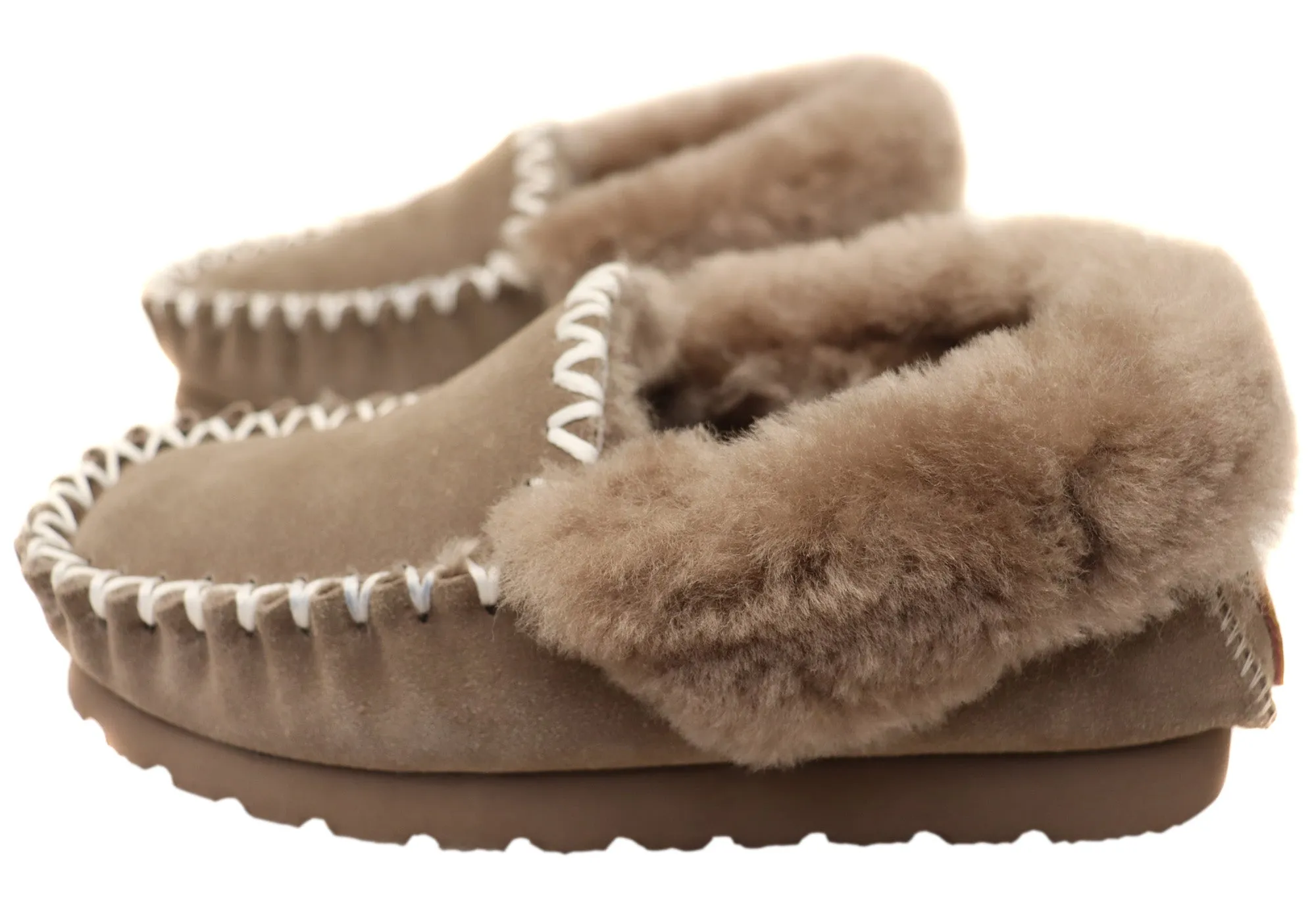 Hush Puppies Shaggy Womens Comfortable Moccasin Slippers