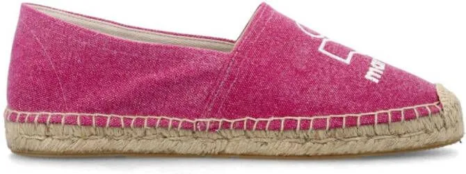 ISABEL MARANT Canae logo-embroidered espadrilles Pink