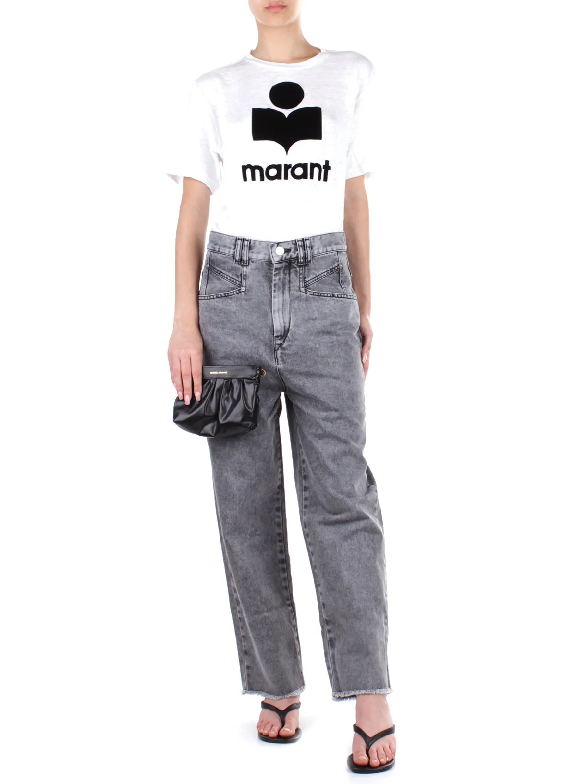 Isabel Marant Frayed Hem Cropped Jeans - Toile Collection