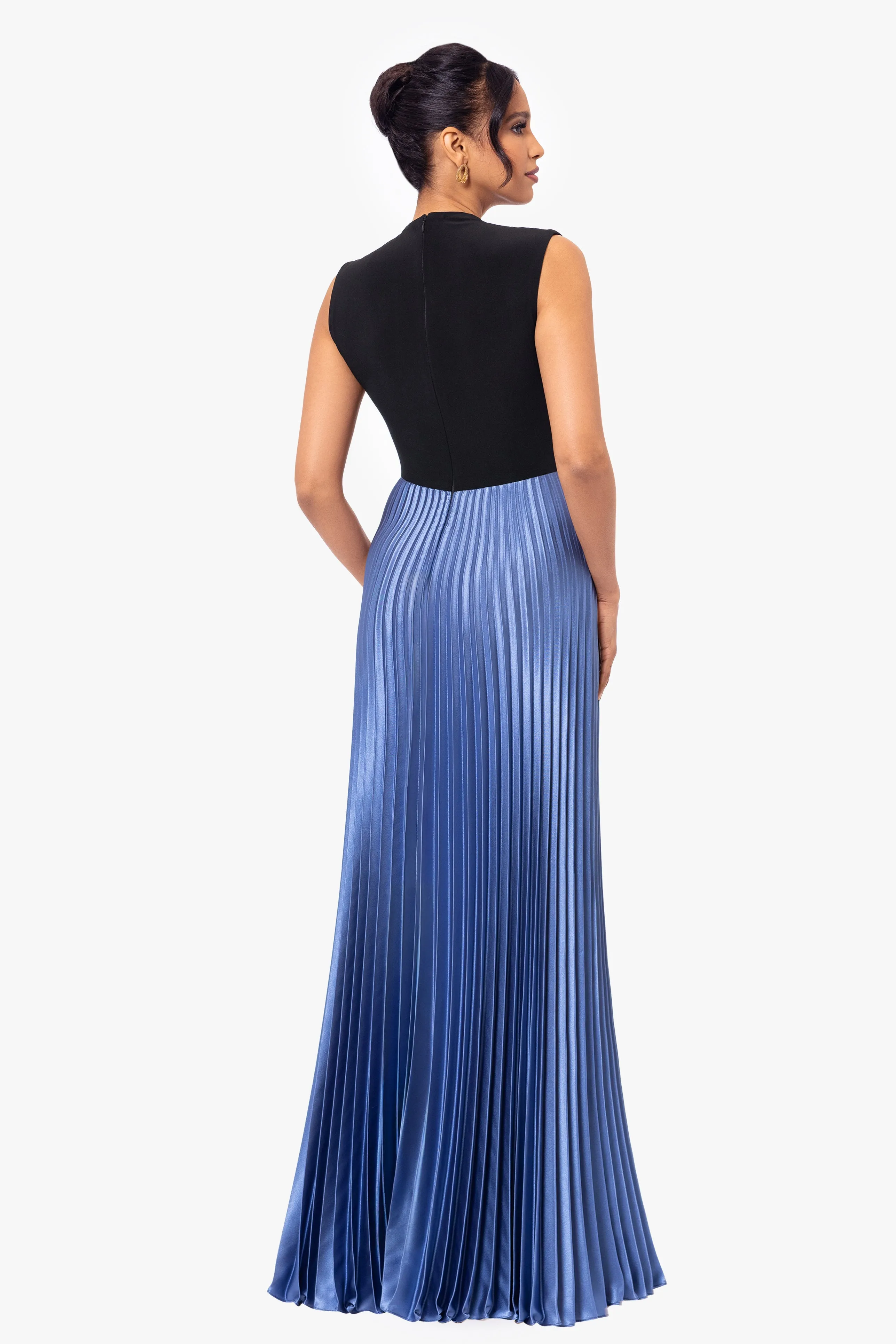 Jersey Knit Pleated Skirt Dress by Katrina Long