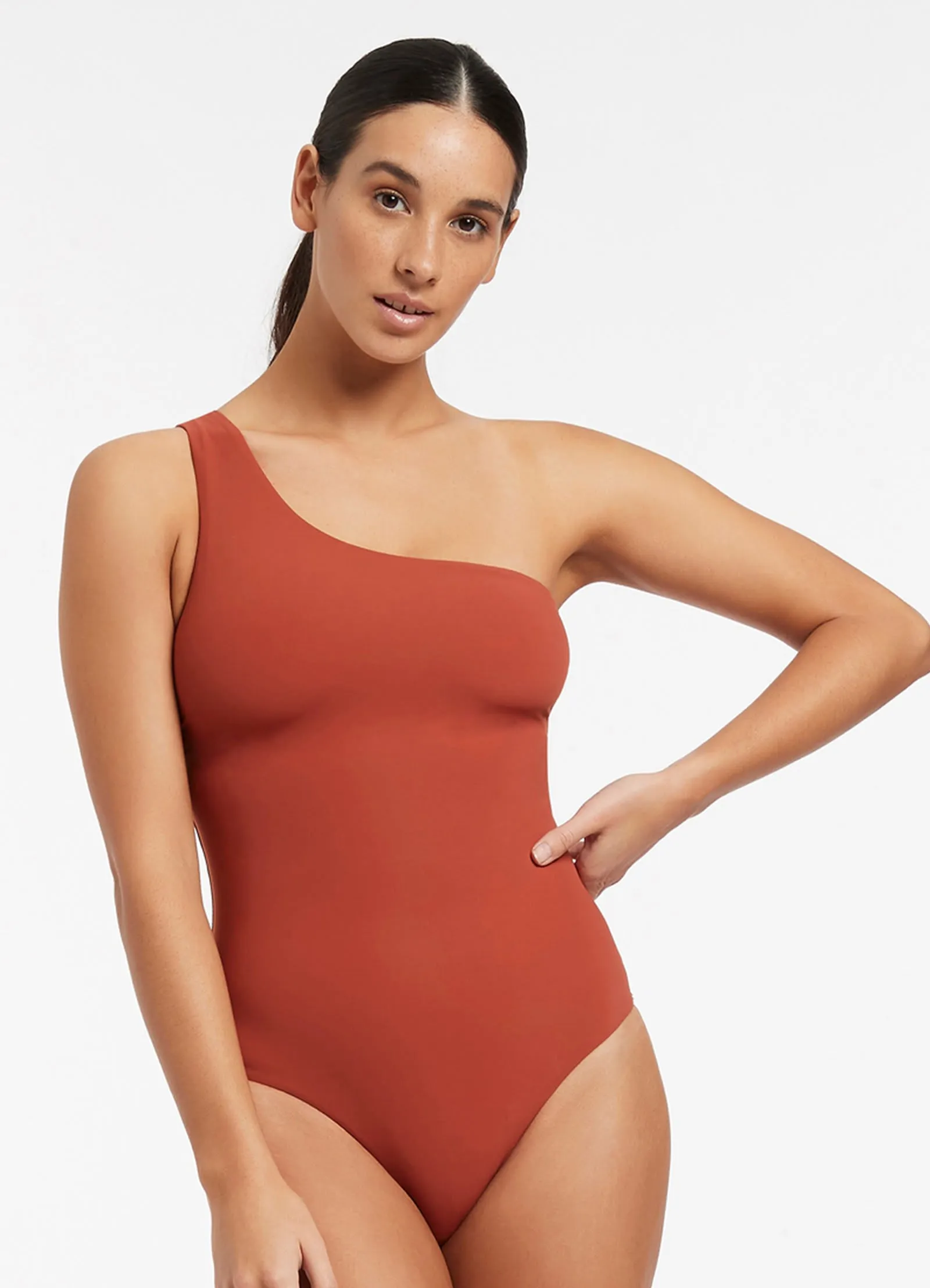 Russet One Shoulder One Piece - Jetset