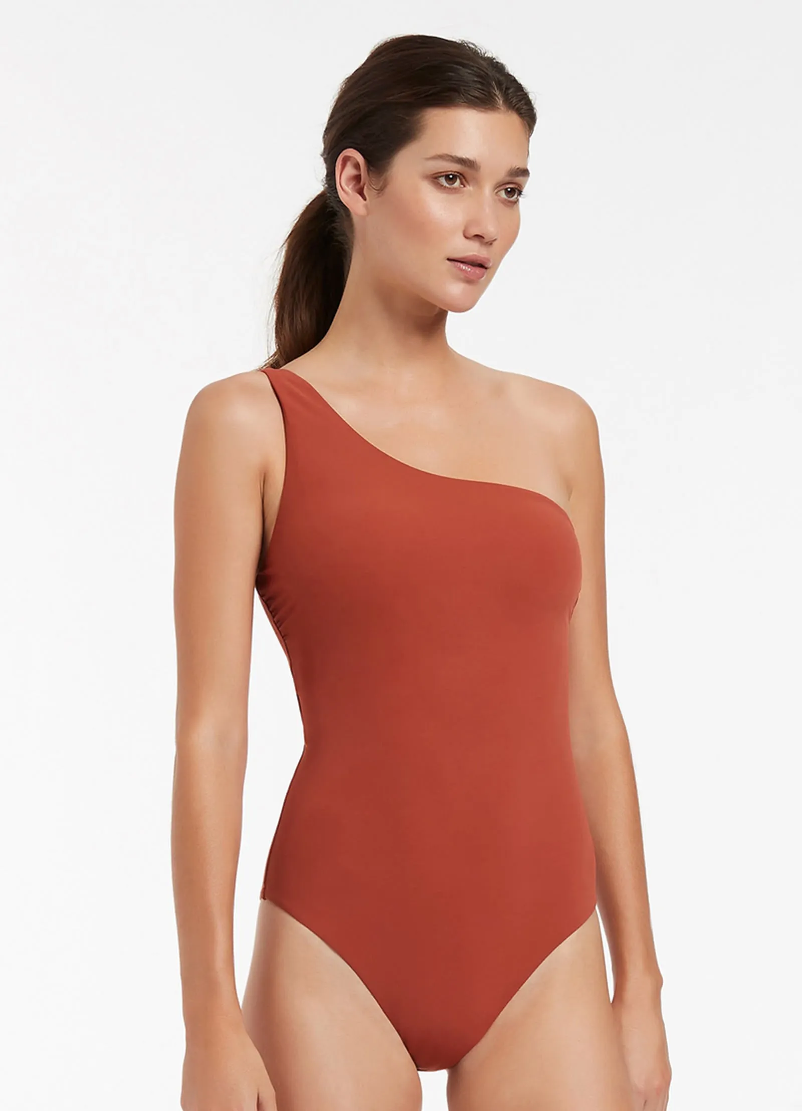 Russet One Shoulder One Piece - Jetset