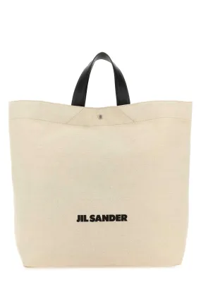 Jil Sander Sand Canvas Flat Shopping Bag