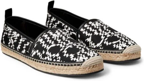 Jimmy Choo Egon logo-print espadrilles Black