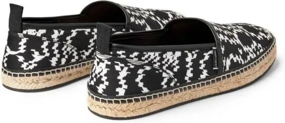 Jimmy Choo Egon logo-print espadrilles Black