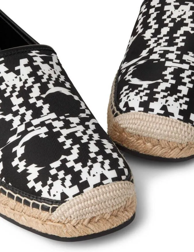 Jimmy Choo Egon logo-print espadrilles Black