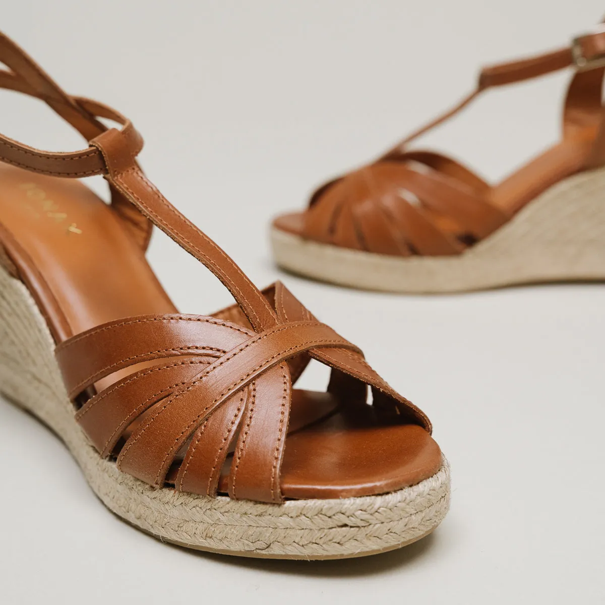 Espadrilles Magnolia Cuir - Cognac