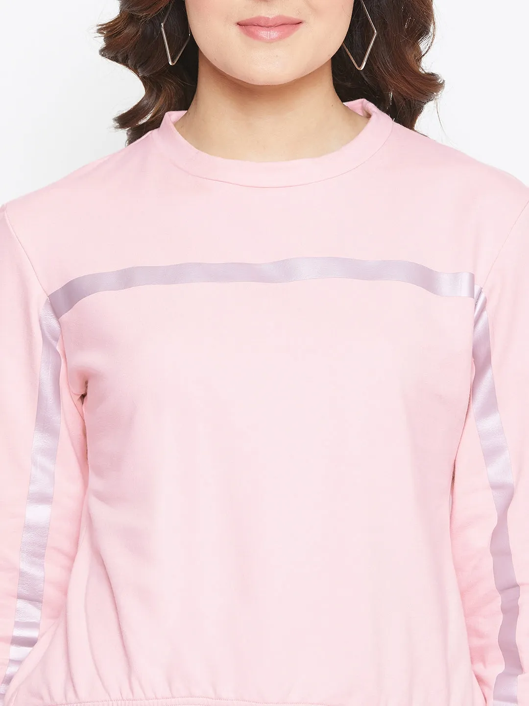 JUMP USA Women Pink Solid Sweatshirt