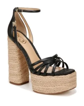 Kade Square Toe Platform Sandals with Crossover Straps and High Heels for Women.