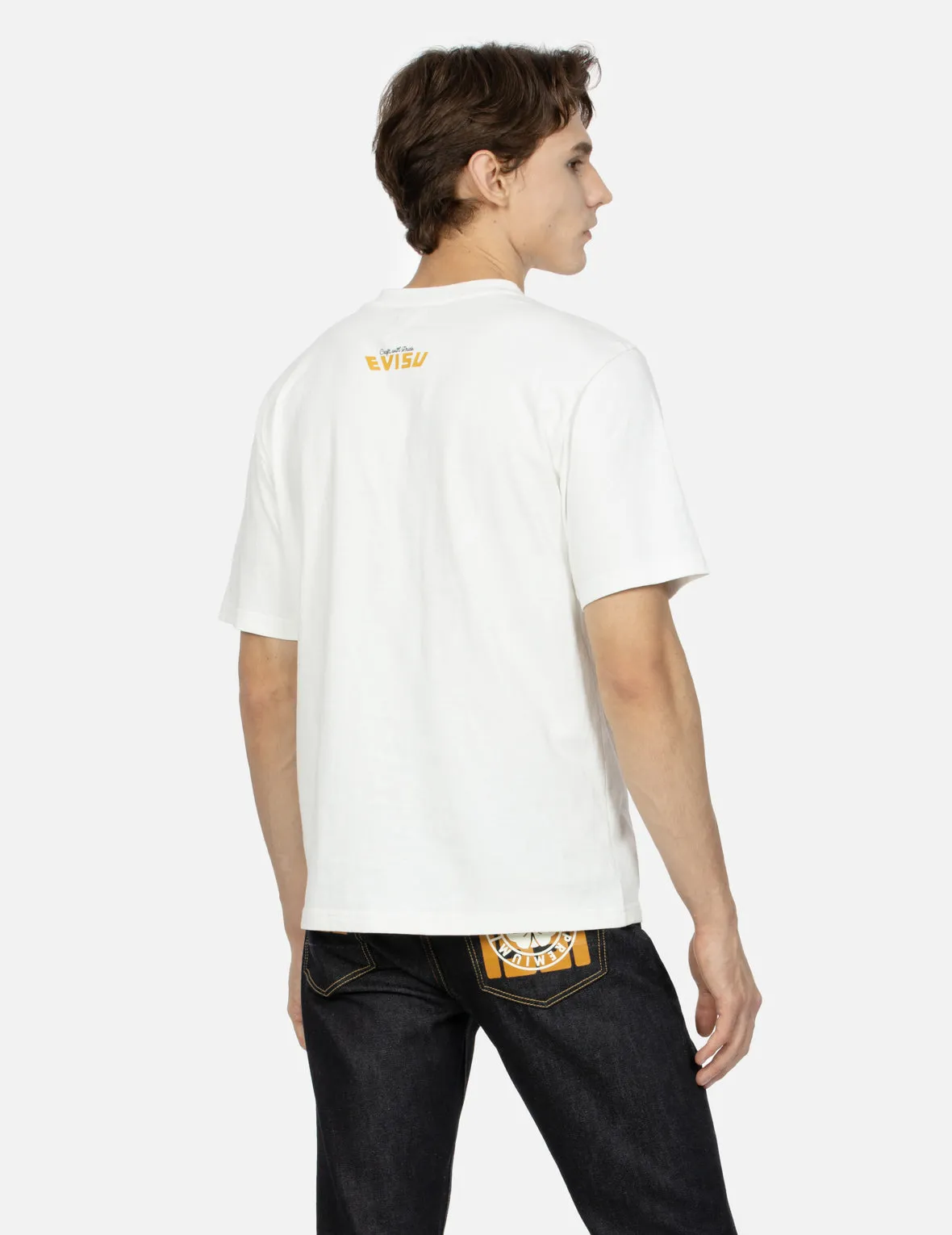 Kamon and Text Print Regular Fit T-shirt