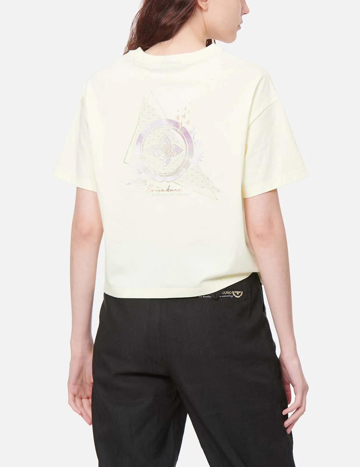 Kamon Print Drop-shoulder T-shirt